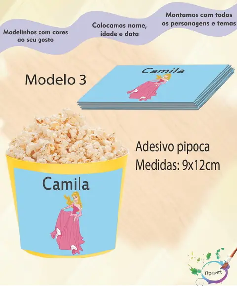 Adesivo P/balde Pipoca-aurora