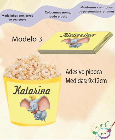 Adesivo P/balde Pipoca-dumbo