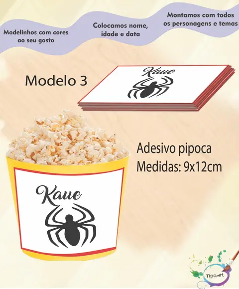Adesivo P/balde Pipoca-homem Aranha