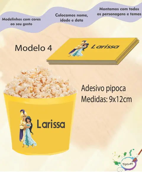 Adesivo P/balde Pipoca-jasmine