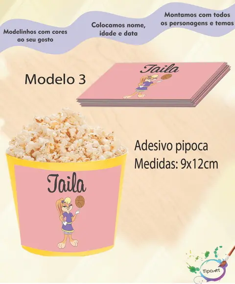 Adesivo P/balde Pipoca-lola