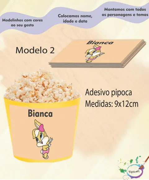 Adesivo P/balde Pipoca-lola