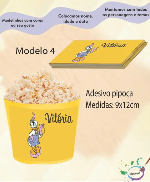 Adesivo P/balde Pipoca-margarida