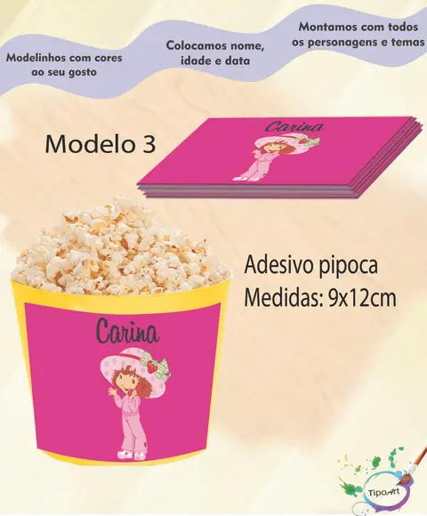 Adesivo P/balde Pipoca-moranguinho