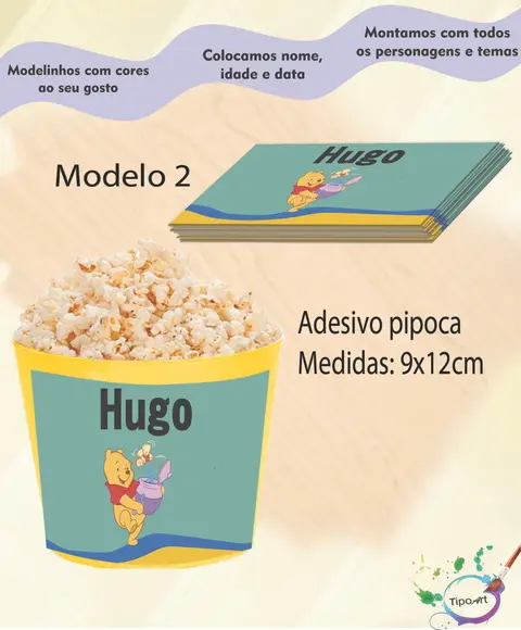Adesivo P/balde Pipoca-pooh