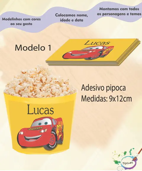 Adesivo P/balde Pipoca-relampago