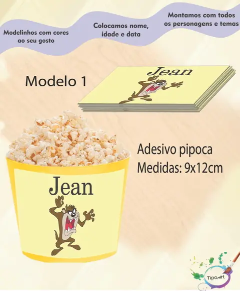 Adesivo P/balde Pipoca-taz Mania