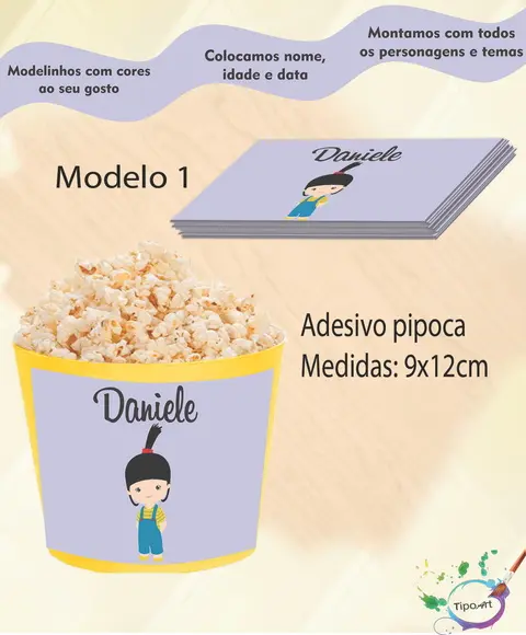 Adesivo para Balde de Pipoca-boo
