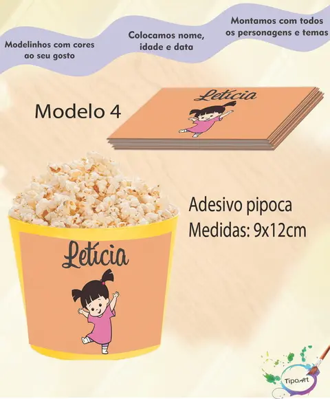 Adesivo para Balde de Pipoca-boo