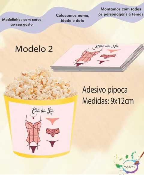 Adesivo para Balde-chá de Lingerie#2