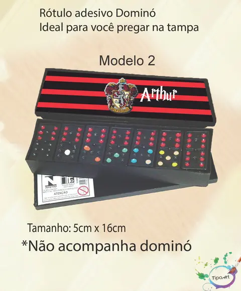Adesivo para Dominó - Brasões Harry Potter