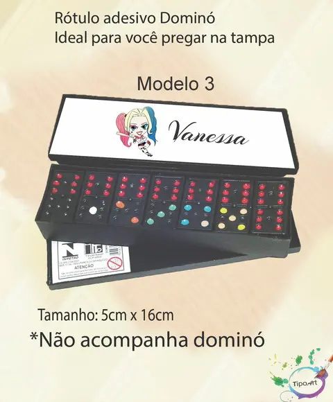 Adesivo para Dominó - Arlequina