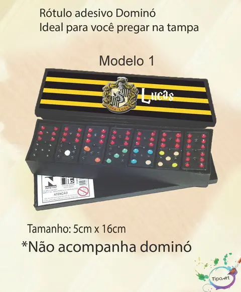 Adesivo para Dominó - Brasões Harry Potter
