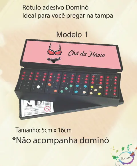 Adesivo para Dominó - Chá de Lingerie#1