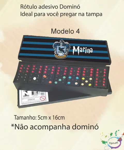 Adesivo para Dominó - Brasões Harry Potter