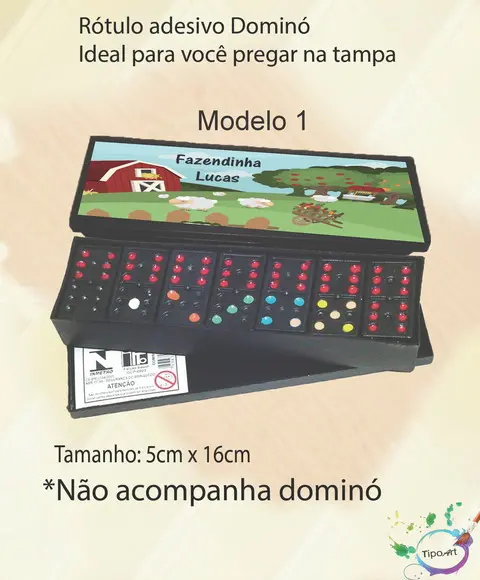 Adesivo para Dominó - Fazendinha