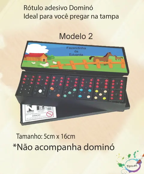 Adesivo para Dominó - Fazendinha