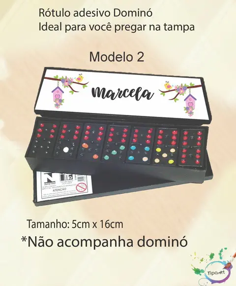 Adesivo para Dominó - Jardim Encantado
