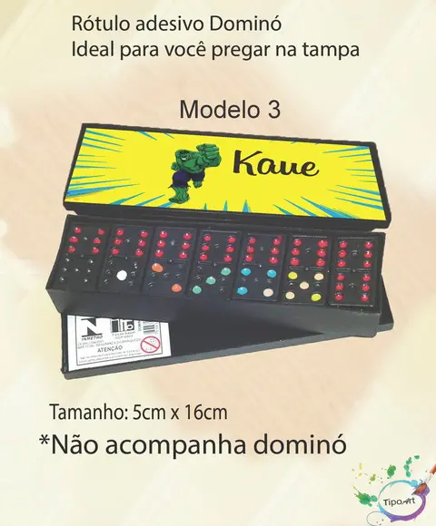 Adesivo para Dominó - Hulk