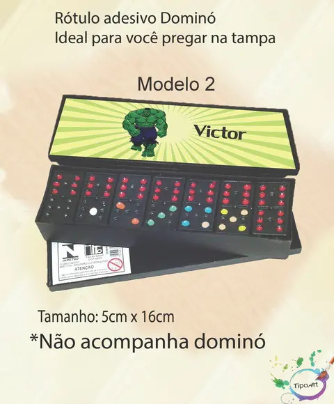 Adesivo para Dominó - Hulk