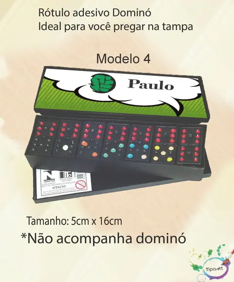 Adesivo para Dominó - Hulk