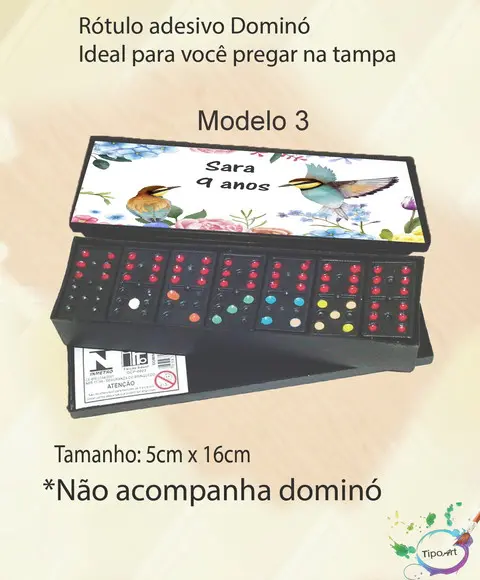 Adesivo para Dominó - Pássarinhos