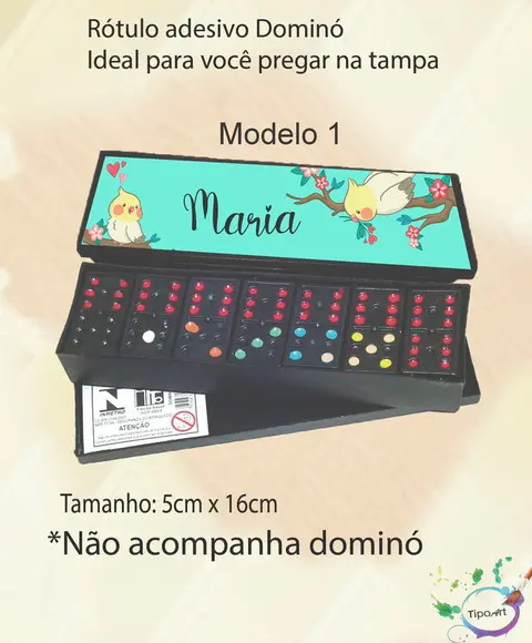 Adesivo para Dominó - Pássarinhos