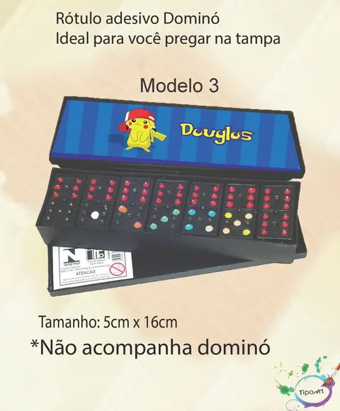 Adesivo para Dominó - Pokemon