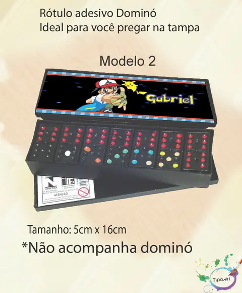 Adesivo para Dominó - Pokemon