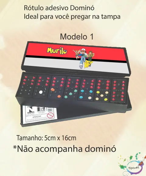 Adesivo para Dominó - Pokemon
