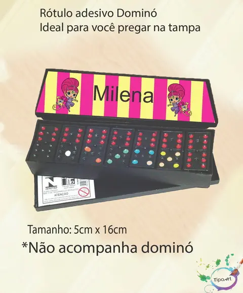 Adesivo para Dominó - Shimmer Shine