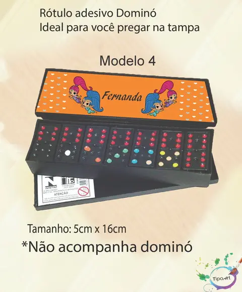 Adesivo para Dominó - Shimmer Shine