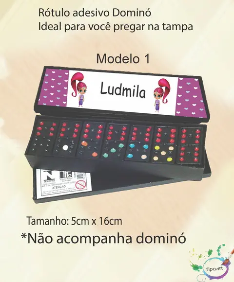Adesivo para Dominó - Shimmer Shine