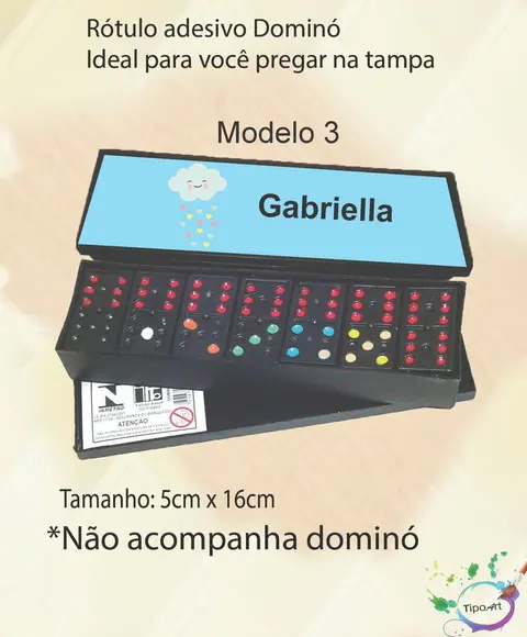 Adesivo para Dominó -chuva de Amor