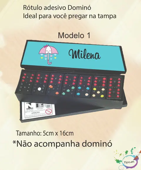 Adesivo para Dominó -chuva de Amor