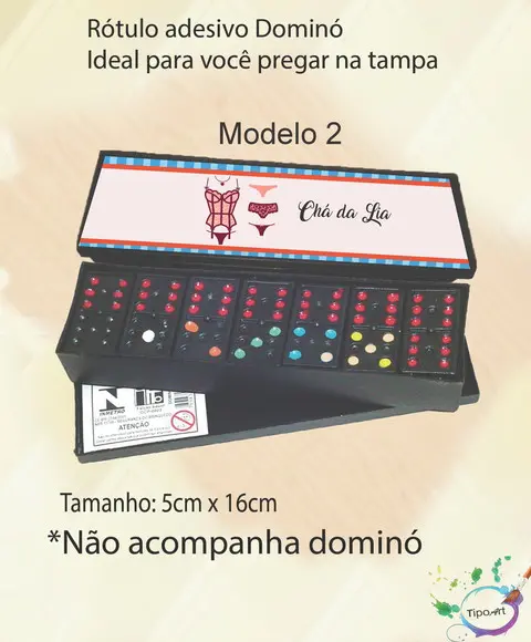 Adesivo para Dominó -chá de Lingerie#2