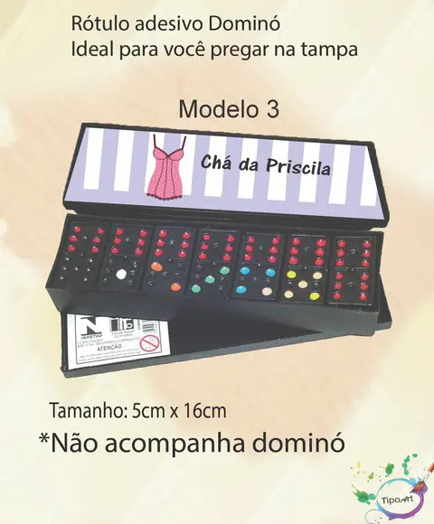 Adesivo para Dominó -chá de Lingerie#2
