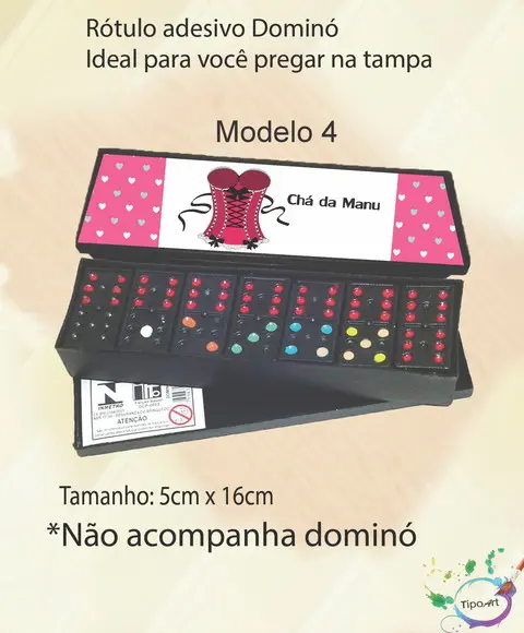 Adesivo para Dominó -chá de Lingerie#2