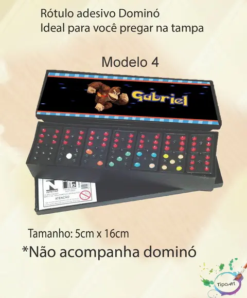Adesivo para Dominó -donkey Kong