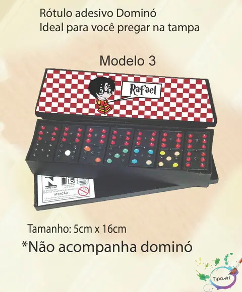 Adesivo para Dominó -harry Potter-modelo 2