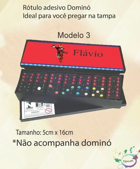 Adesivo para Dominó -homem de Ferro