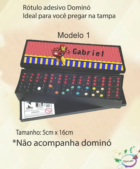 Adesivo para Dominó -homem de Ferro
