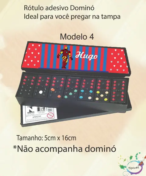 Adesivo para Dominó -homem de Ferro