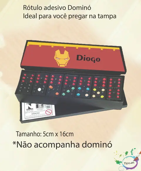 Adesivo para Dominó -homem de Ferro