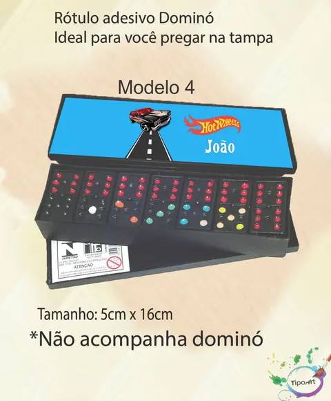 Adesivo para Dominó -hot Weels