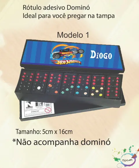 Adesivo para Dominó -hot Weels