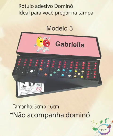 Adesivo para Dominó -m&m