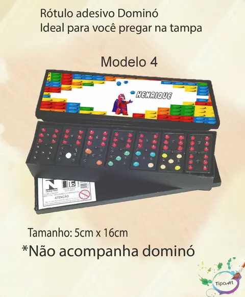 Adesivo para Dominó -lego