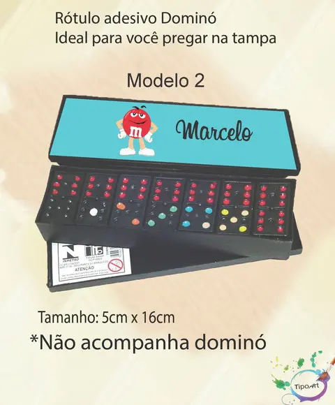Adesivo para Dominó -m&m
