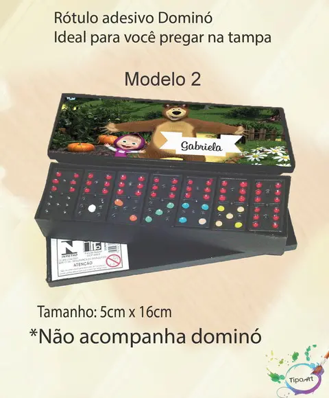 Adesivo para Dominó -masha